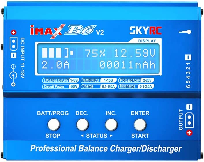 Tenlacum IMAX B6 V2 60W 6A Multi-functional Balance Charger/Discharger For LiPo Lilon LiFe LiHV NiCd NiMh Pb Compatible With DJI