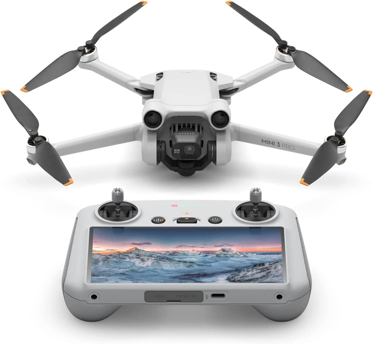 DJI Mini 3 Pro (DJI RC), Lightweight Foldable Camera Drone With 4K/60fps Video, 48MP, 34 Min Flight Time, Less Than 249 G,