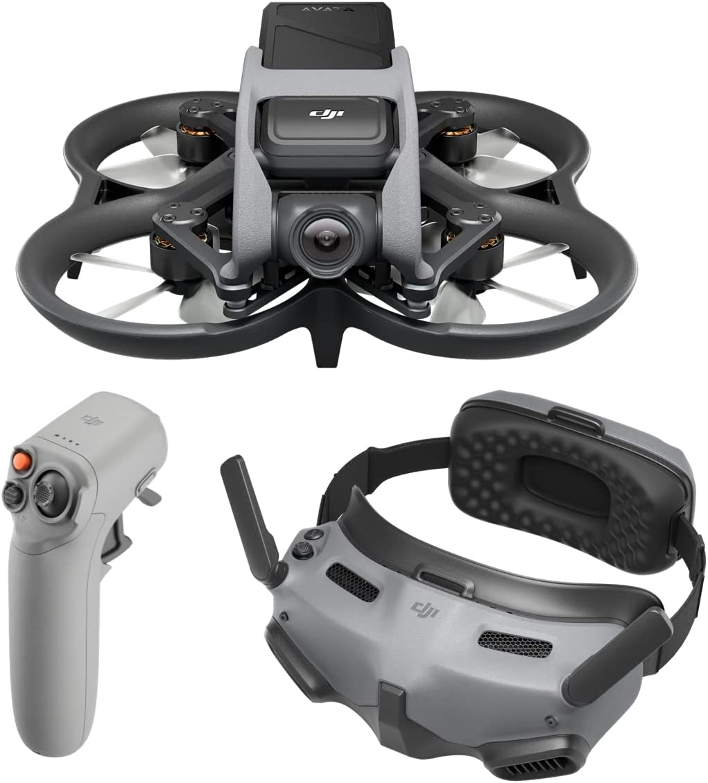DJI Avata Explorer Combo – First-Person View Drone With Camera, UAV Quadcopter With 4K Stabilized Video, Super-Wide 155° FOV,