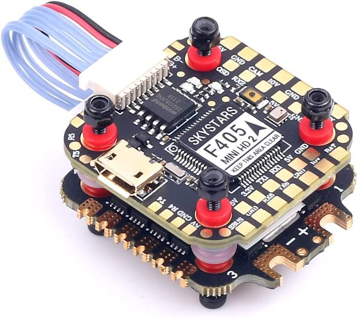 Skystars 20x20mm F405 Mini HD2 Flight Controller And 35A 3-6S ESC Stack With Barometer For Betaflight And INAV FPV Racing